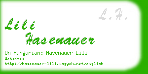 lili hasenauer business card